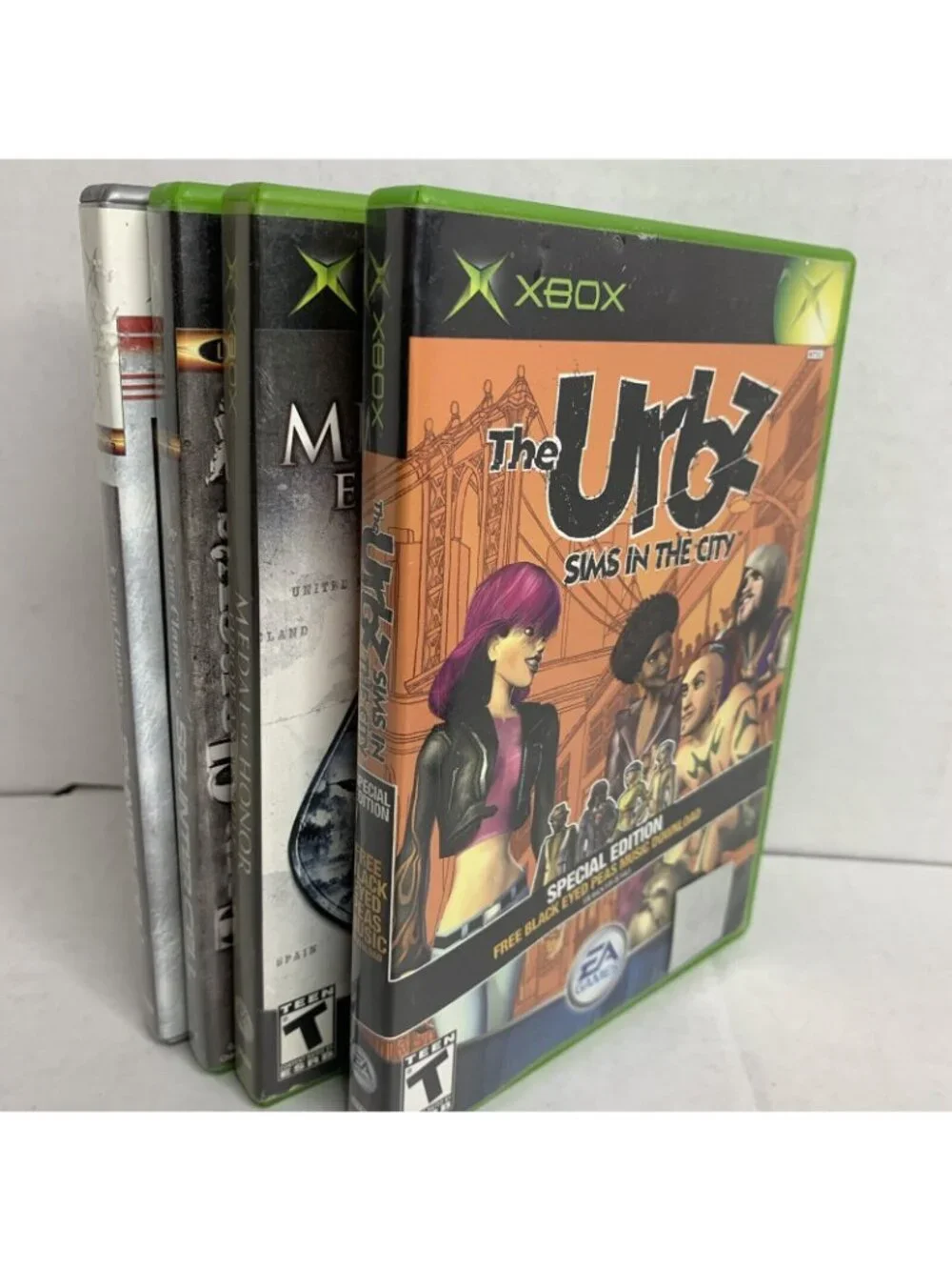 XBox Games |  Lot of 4: Medal of Honor, Urbz Sims City, Splinter Cell + Chaos
